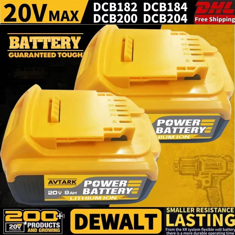 

20V DCB200 12000mAh Replacement Li-ion Battery for DeWalt DCB205 DCB201 DCB203 Power Tool Battery 20 Volt MAX With Charger