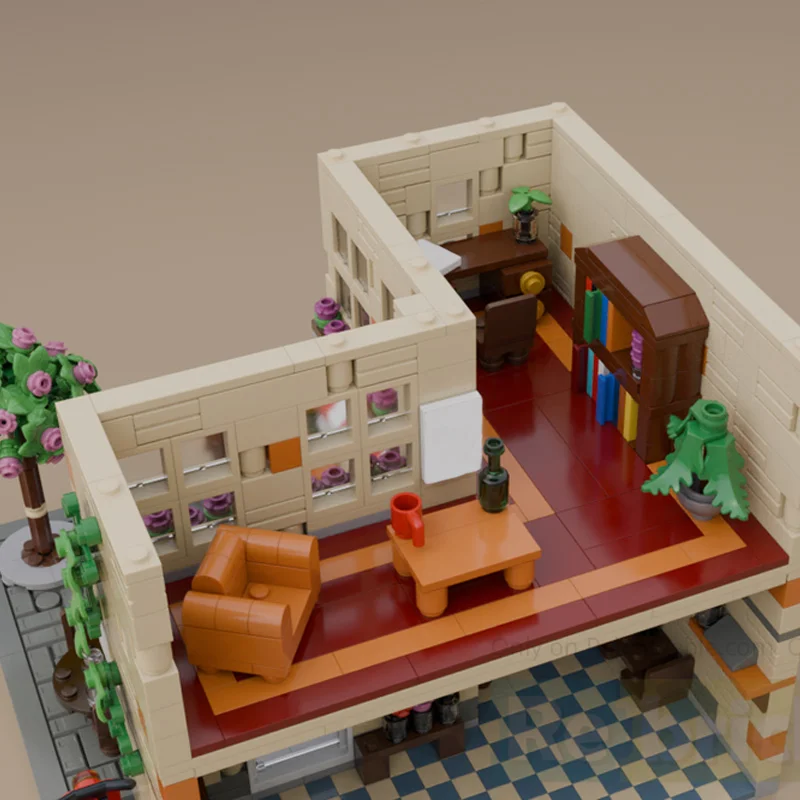 1854PCS MOC Italiaans Restaurant Premium Europese Architectuur DIY Model Bouwstenen Verjaardag Speelgoed Cadeau