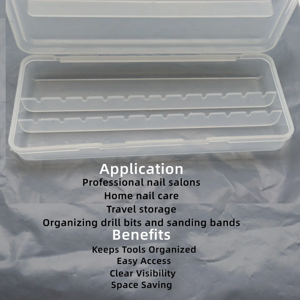 Portable 12-Hole Nail Drill Bit Storage Box 2.35mm – Nail Art Bits Display Organizer Holder for Salon & Home Use
