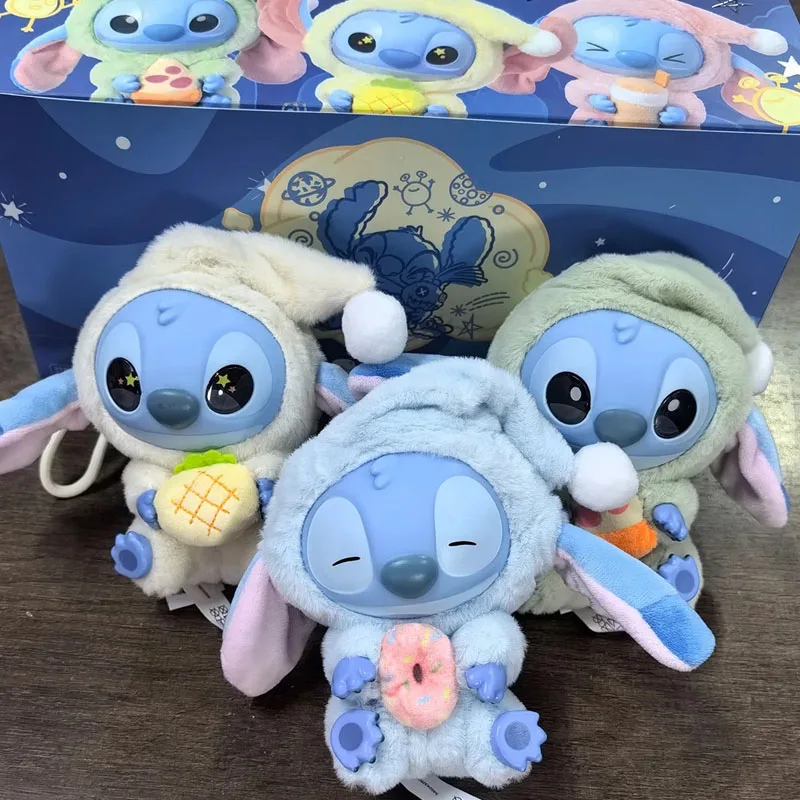 Nieuwe-Hot Stitch Eat Something Before Sleep Series Blind Box Pluche Vinyl Speelgoed Schattige Pop Labu V3 Mystery Box Tas Hanger Decor Gift