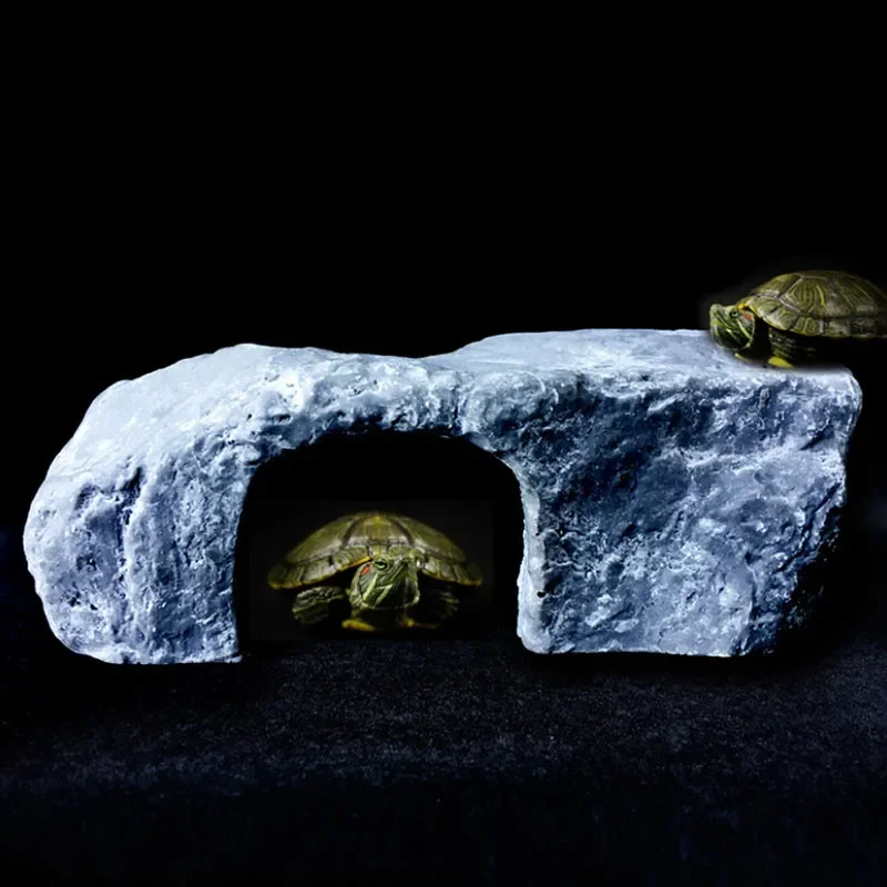 Kreatywne terrarium dla gadów Akcesoria dla żółwi Platforma do wygrzewania się Jaskinia Żywica Wspinaczka Zabawka Dekoracja akwarium Dekoracja Zwierzęta raczkujące
