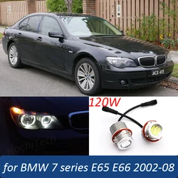 120W Canbus LED Angel Eyes Marker Lights Bulbs for BMW 7 series E65 E66 745i 750i 760i 745Li 760Li 2002-2008 no error