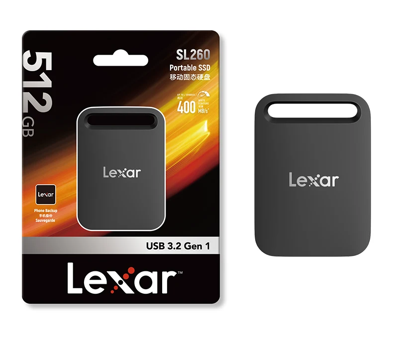 Original Lexar SL260 Air Tragbare SSD 512GB 1TB USB3.2 Gen1 Typ-C 400MB/s Ultraleicht Sturzsicher Für Handy Laptop Mac PC – Detail 19