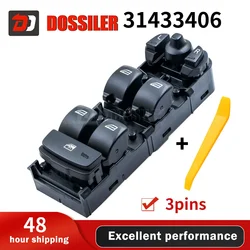 31433406 Dossiler lectric Power Window Switch Master Control Switch Front Left Drivers Door For Volvo S60 S90 V60 V90 XC60 XC90