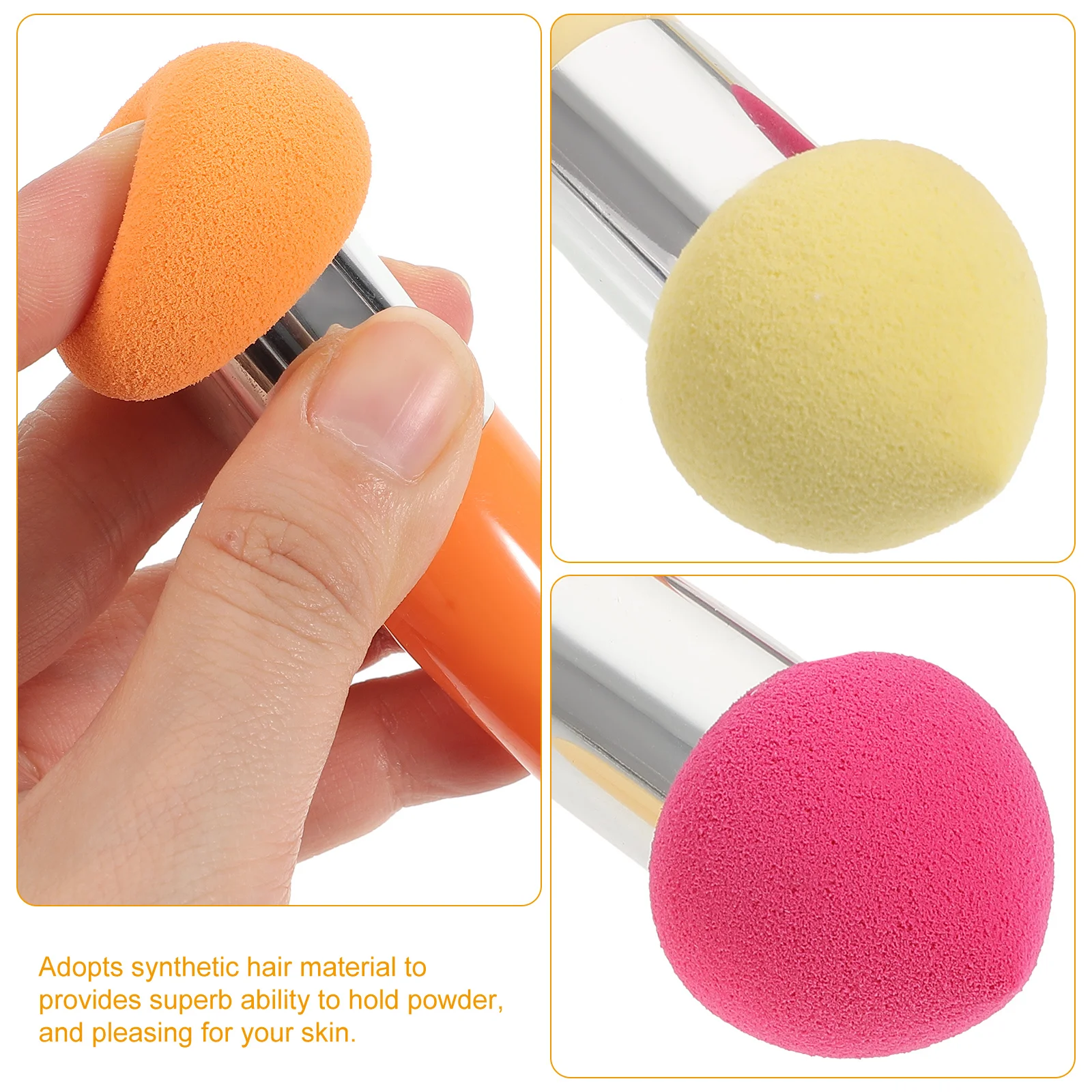 3Pcs Water Droplet Makeup Sponge Set Red Blue Skin Powder Foundation Brushes Essential Tools for Face Eye Application