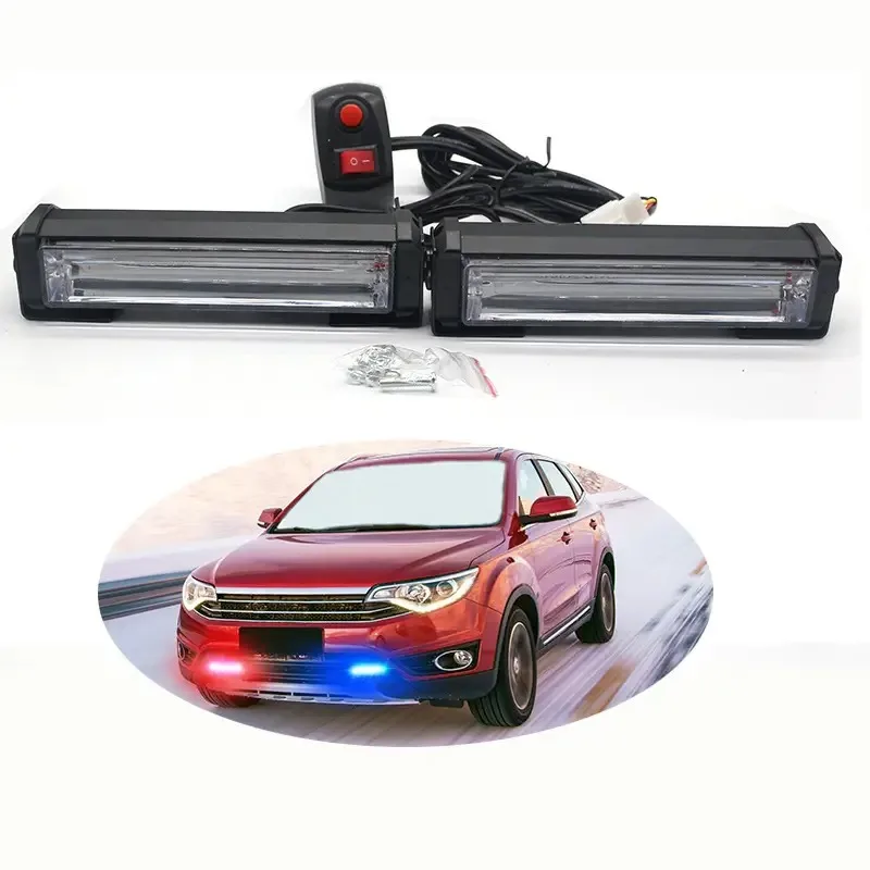 2Pcs COB Strobe Light Car Emergency Flashing Light Car LED 12V 24V Trailer Truck Strobos Police Warning Light Auto Diode Lamp