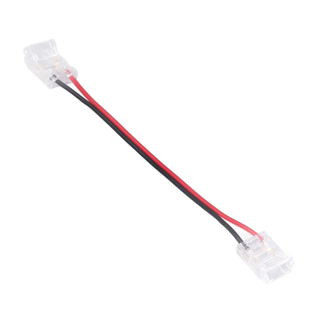 10pcs Durable 2Pin Strip Light Connector 8mm/10mm Double Headed Extension Connector LED Strip Connector For Home