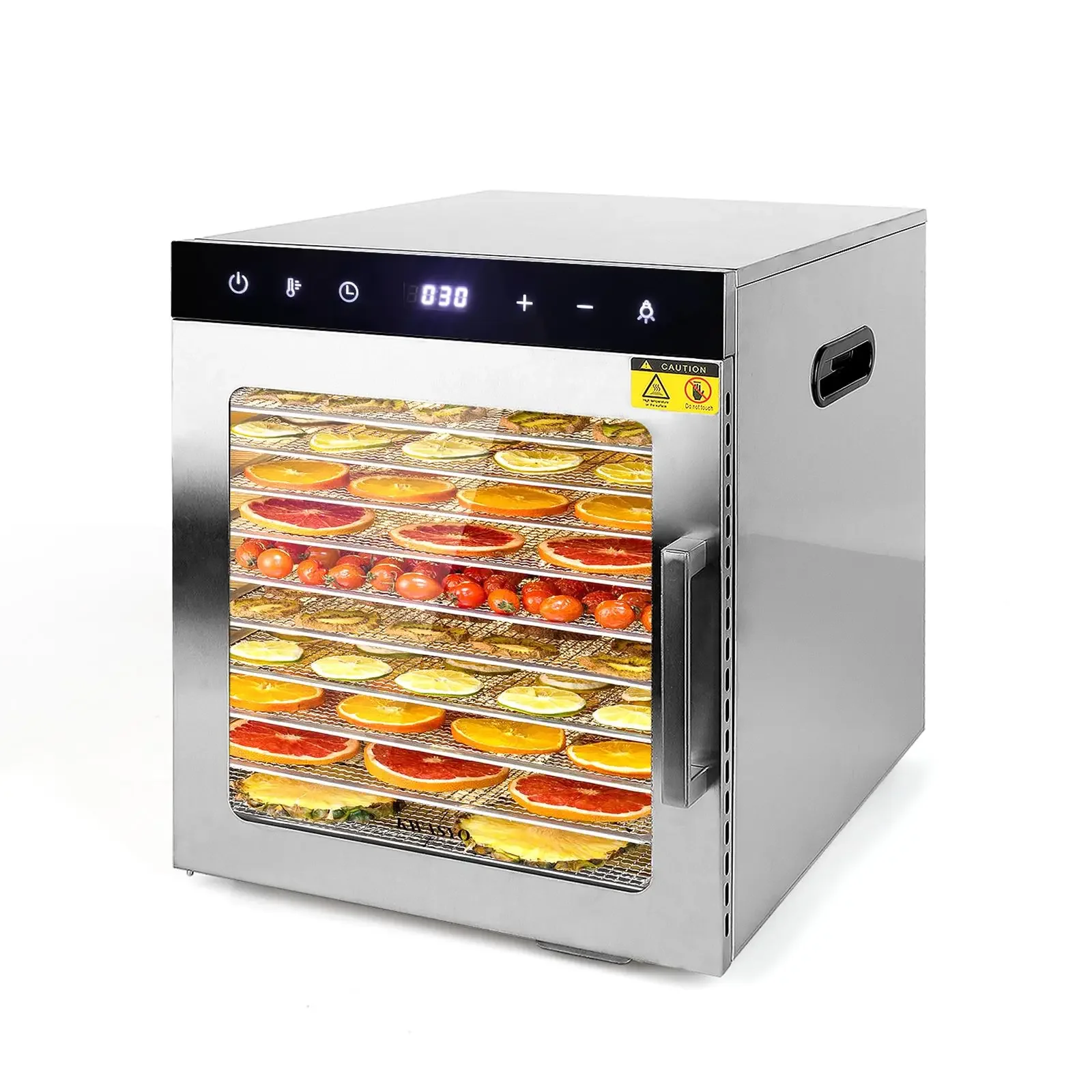 

Food Dehydrator Machine, 10 Stainless Steel Trays Jerky Dehydrator, 800W Dehydrators, 194℉ Temp Control & Timer for Jerky, Herb