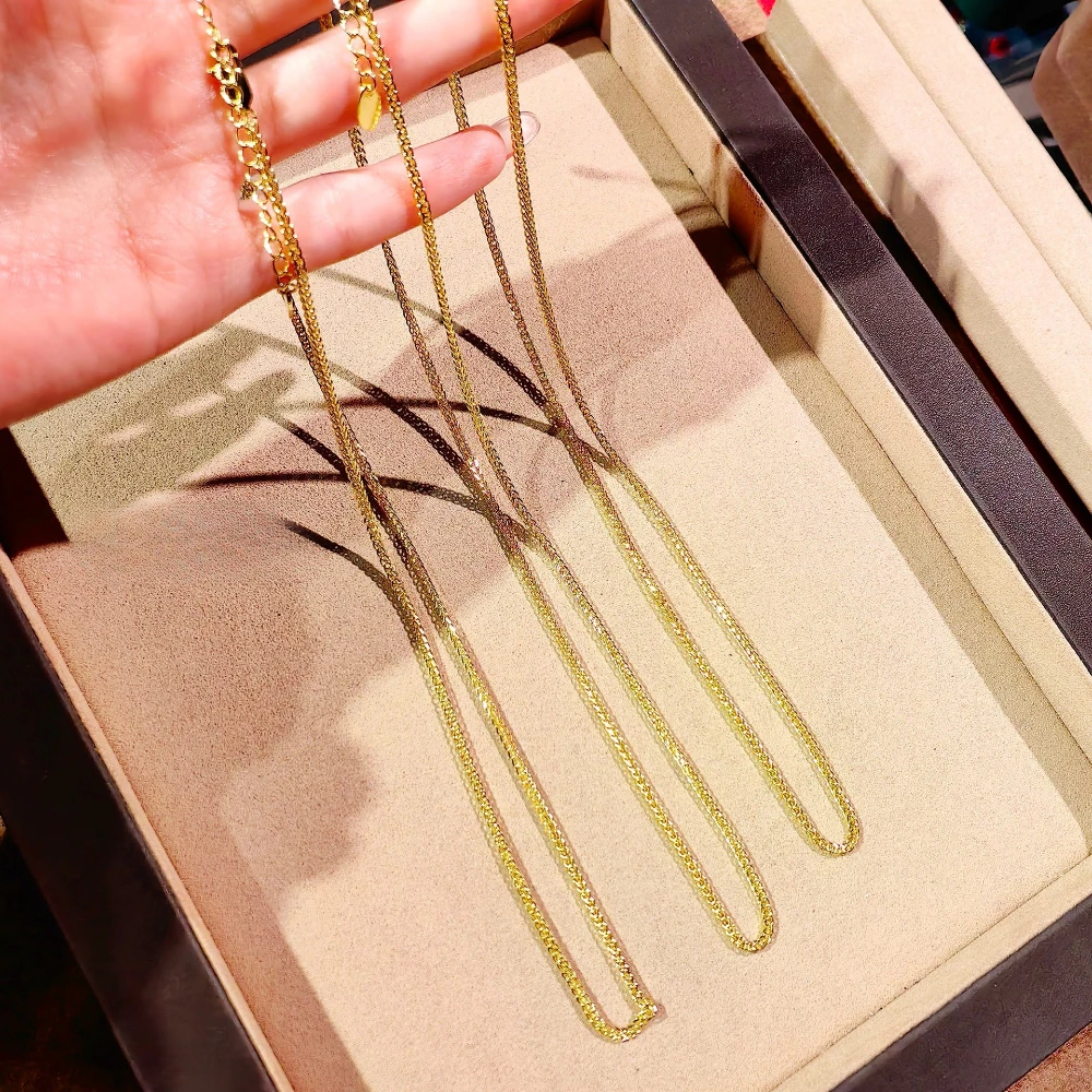 Chopin 18k gold plated chain necklace - adjustable long necklace, versatile chain, collar chain, women's accessory