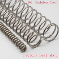 304 Stainless Steel Length 300mm 1pcs  Compression Spring Wire Diameter1.5-5.0mm