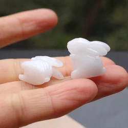 10pcs Cute Animal DIY Bead Artificial Coral Little White Rabbit Beads For Jewelry Making Bracelet Necklace Earring Accessories