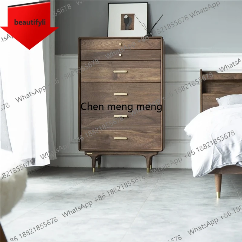 

X188 Nordic solid wood six-chest cabinet light luxury simple modern drawer storage corridor cabinet