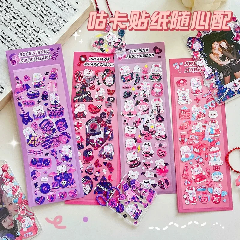 

2025 Fashion Glitter DIY Scrapbooking Sticker Scary Dark Cool Decals for Phone Case Laptop Cup Waterproof Journal Decals