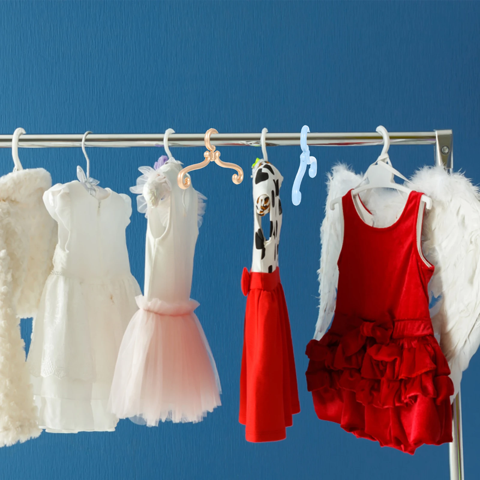 

25 Pcs Mini Hanger Hangers Accessories Outfit Clothes Zinc Alloy Miniature Child