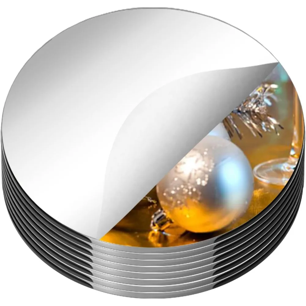 

18 Pack Round Mirrors, for Centerpieces, Circle Mirror Centerpieces for Tables, Tray Candle Plates Acrylic Mirrors, Round Mirror