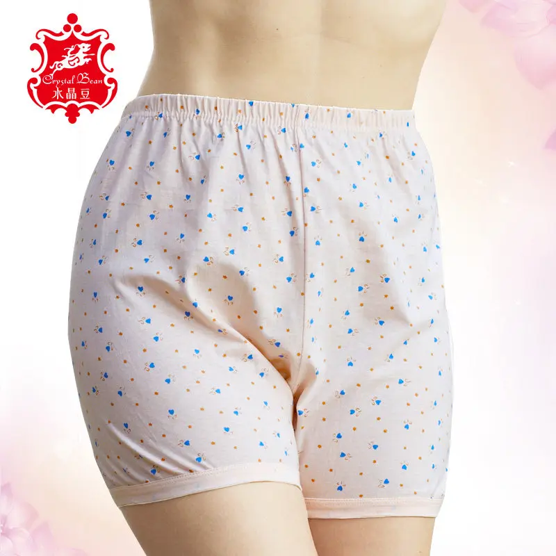 Women's 100% Cotton Boxer Briefs for Elderly, Loose Plus Size Grandma Shorts for Seniors, Mom Underwear