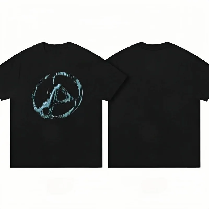 2025 بوب روك باند مطبوعة الأوروبية والأمريكية القطن تي شيرت الرجال والنساء ملابس علوية فضفاضة مريحة غير رسمية #6