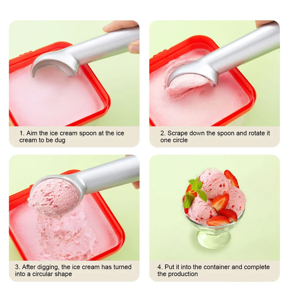 Ice Cream Scoop Ice Cream Spoon Anti-Freeze Ice Cream Scooper Multifunctional Cookie Dough Scoop for Cookie Ice Cream