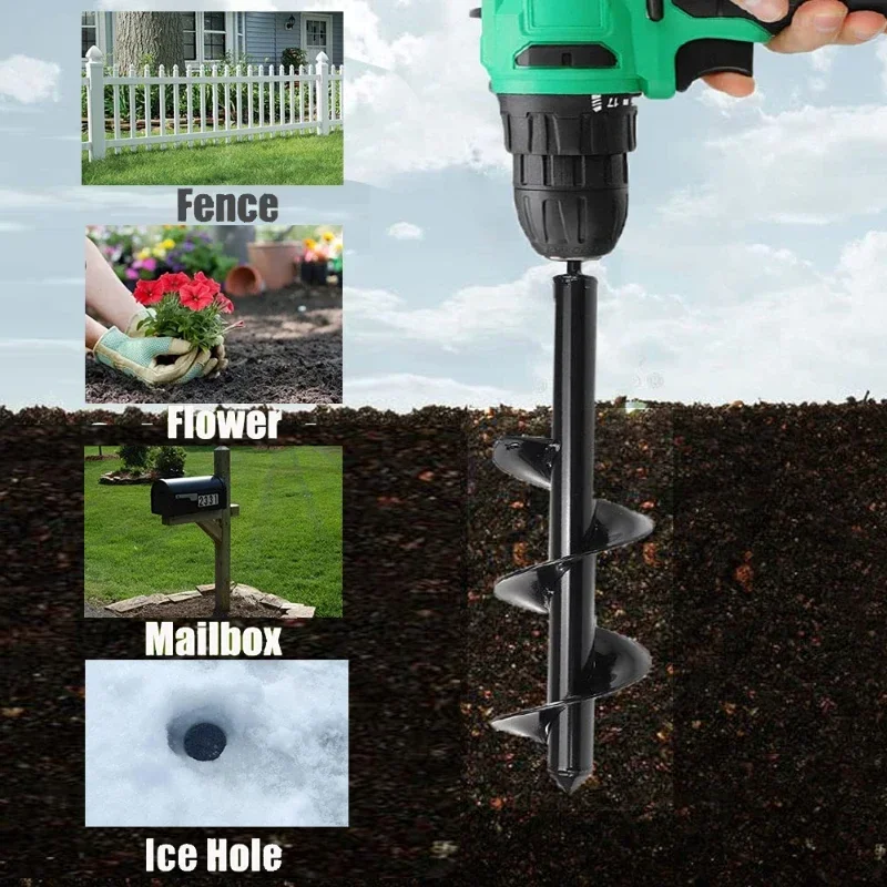 Auger Drill Bit for Planting,drill bit set ,tungsten steel,Easy Planter Garden Auger,25cm*8cm,Universal electric drill