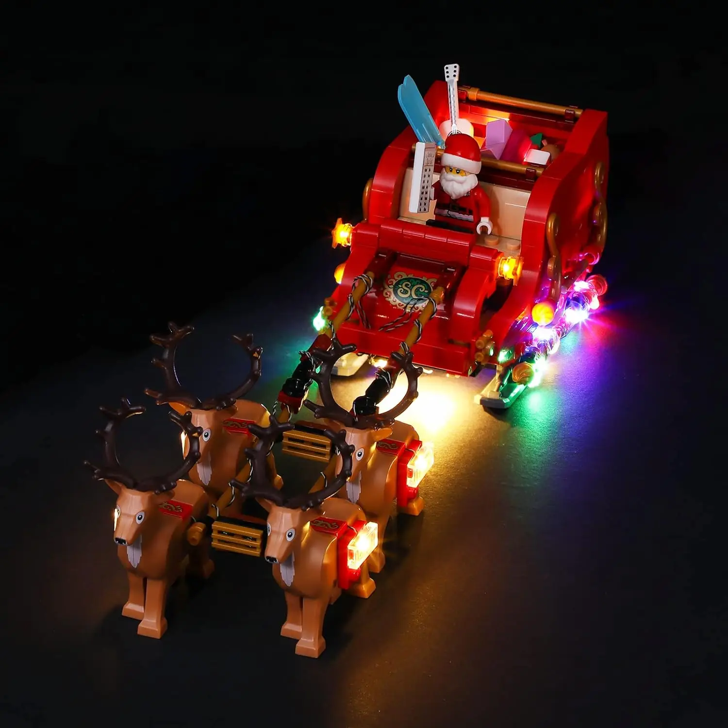 USB Lights Compatible with LEGO 40499 Seasonal Santa's Sleigh Building -(NOT Include Lego Model)