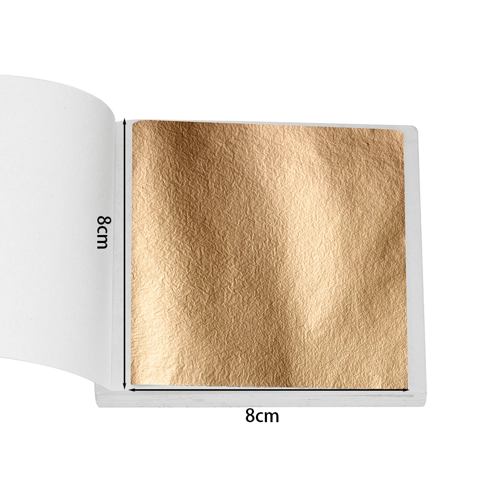 100Sheets/Lot 8x8cm Imitation Gold Foil Paper Leaf Gilding Epoxy Resin Fillings for DIY Crafts Nail Art Home Decorations