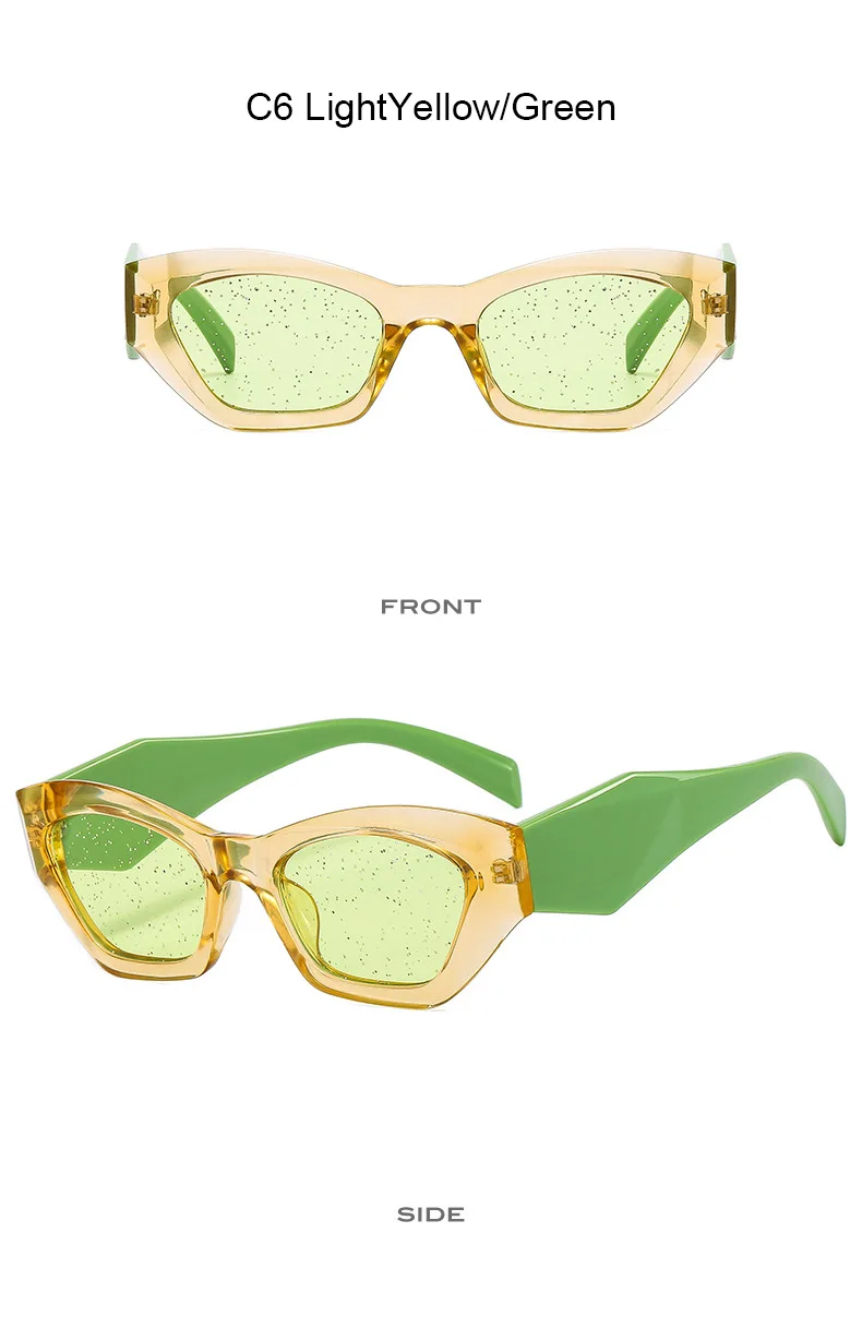 Kleine Punk Quadrat Sonnenbrille Neue Frauen Männer Trends Bunte Sonnenbrille Weibliche Marke Designer UV400 Shades Persönlichkeit Brillen – Detail 10