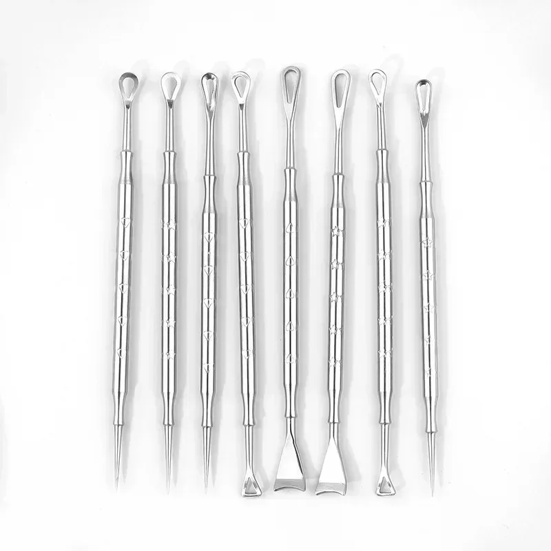 Blackhead Remover Pimple Popper Tool, Acne Agulha Removendo, Tratamento Whitehead Popping Zit, nariz rosto Blemish Extrator, 1-5 Pcs