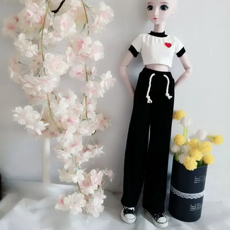 

Новинка 1/6, Одежда для куклы, топ и штаны для куклы 60 см Bjd, повседневный комплект одежды «сделай сам», игрушки для девочек, наряд, аксессуары для куклы, без куклы