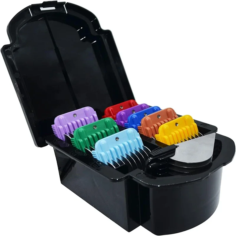 Pro Animal Metal 9 Color Comb Kit Compatible with Andis, Oster A5, Wahl KM Series Detachable blade (ONLY Snap on Size #10/15/30)