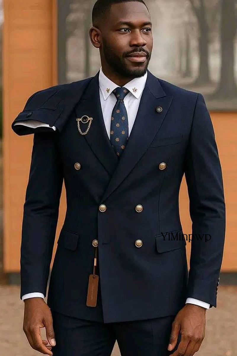 Herenpak Zakelijke formele gelegenheid Smoking Bruidegom Beste stalknecht Bruiloft Schoolfeest Mannelijke pak 2-delige set Blazerbroek 2026