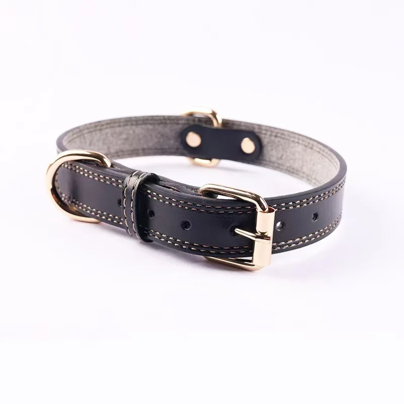 Collares de cuero profesionales para perros, arnés ajustable con corbata para el cuello, accesorios para perros grandes y medianos, Pitbull, Bull Terrier