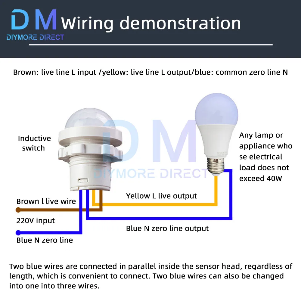 Infrared PIR Motion Sensor Light Switch AC110-240V Human Body Move IR Induction Recessed Switch