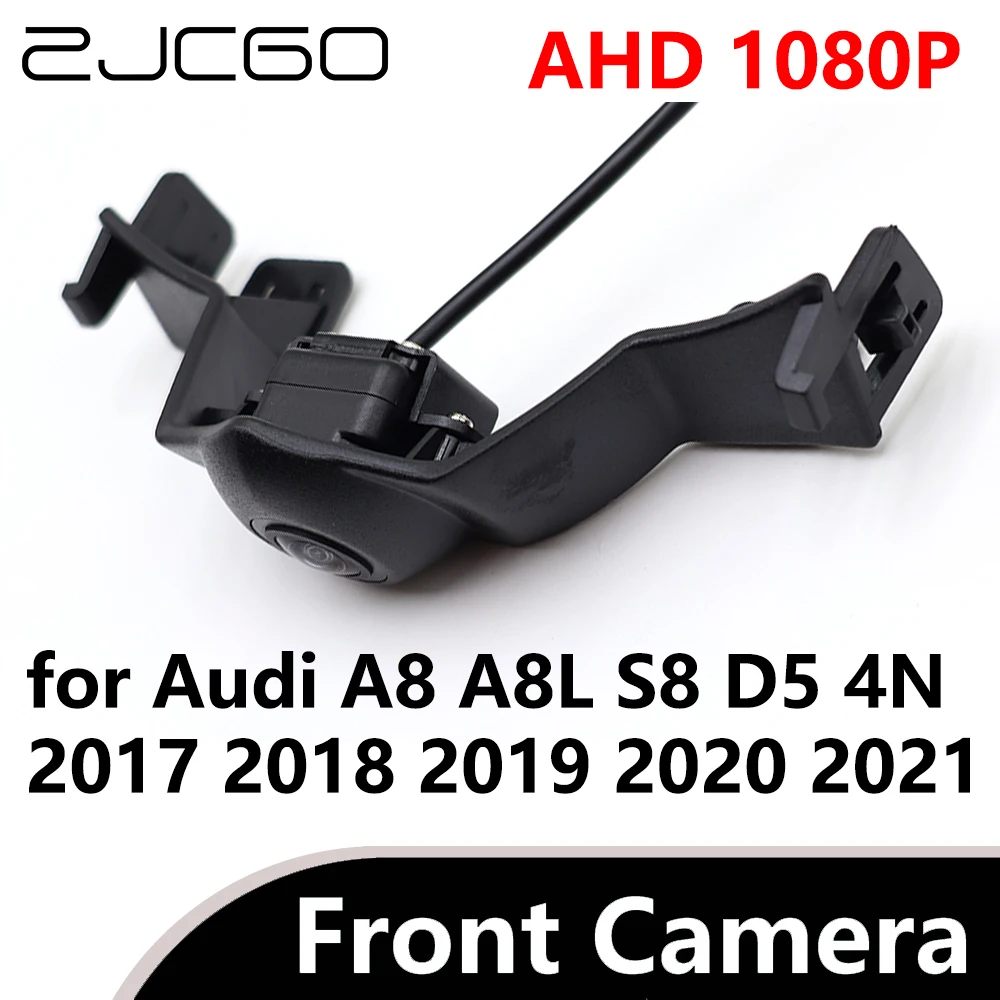 

ZJCGO AHD 1080P CVBS 480P 170° Car Parking LOGO Front View Camera waterproof for Audi A8 A8L S8 D5 4N 2017 2018 2019 2020 2021