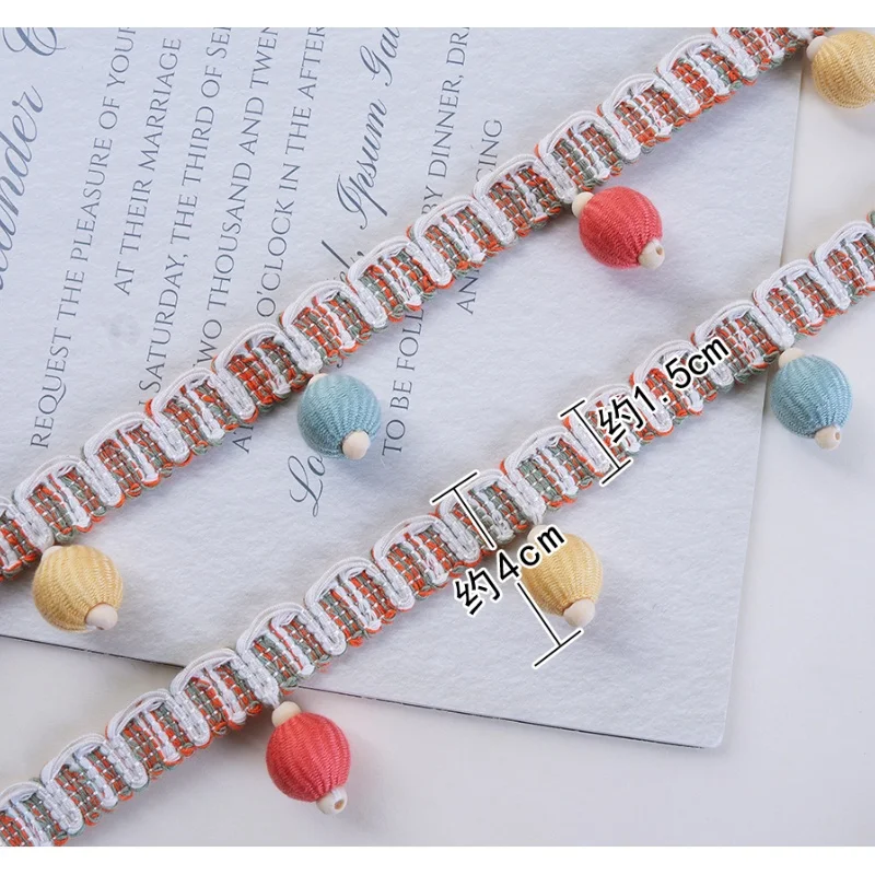 

QGVLish 6 м/лот помпон шарики занавеска с кисточкой бахрома кружевная отделка DIY сценический балдахин край декор кружевная лента пояс аксессуары для штор