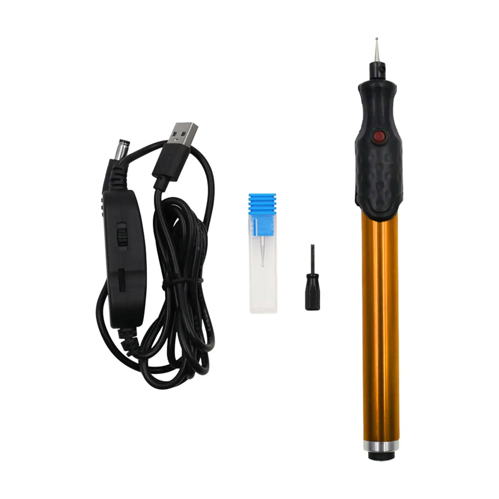 

Electric Engraving Pen Adjustable DIY Crafts Wood Profesonal Engraver Tool Gold