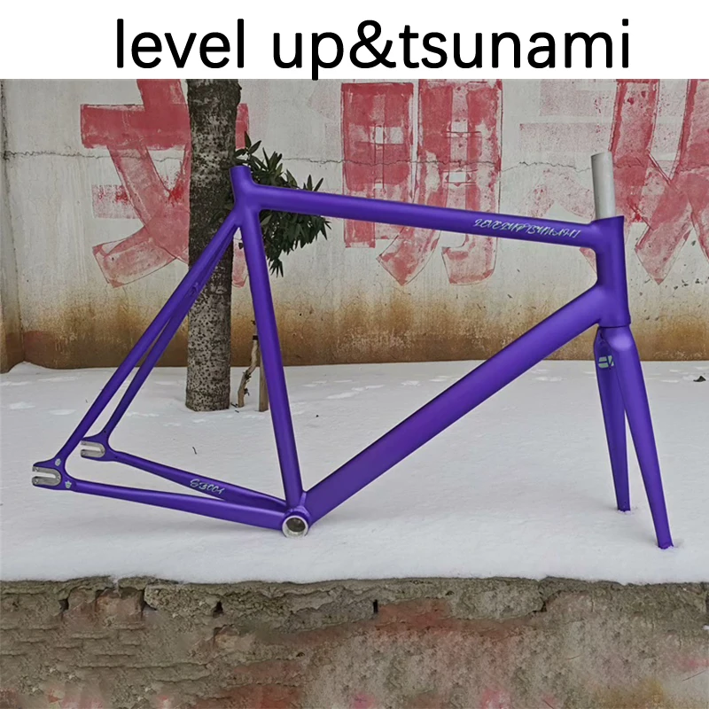 

Совместимая модель Level Up & Sunami GB004 Fixie, односкоростная гоночная рама из алюминиевого сплава с бесшумным фиолетовым цветом 49/52/55/58 см