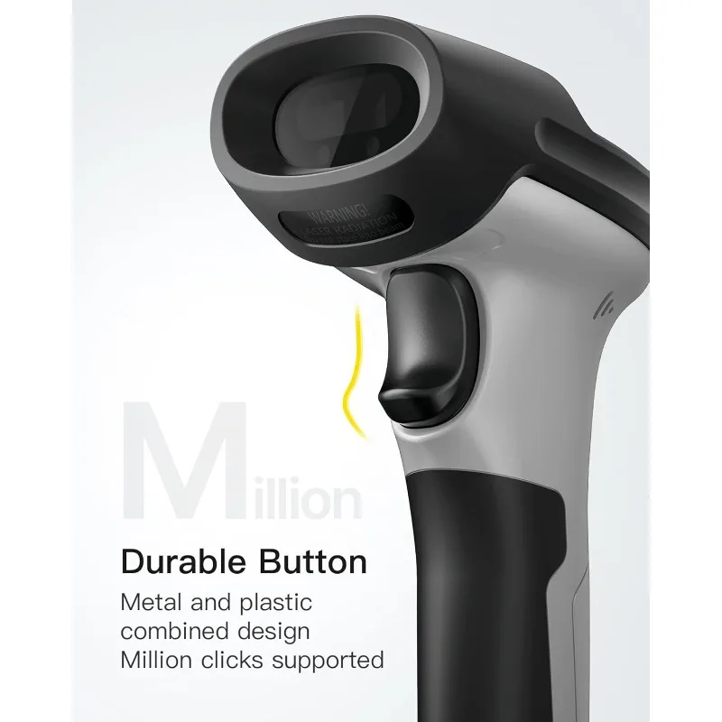 Bluetooth Barcode Scanner, 1 Charge 180 Days Standby, 35m Range, Automatic Fast and Precise scanning, BCST-70