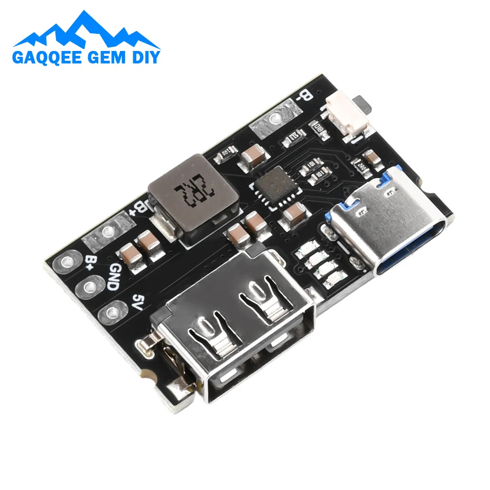 TYPE-C INPUT USB OUTPUT 5V 2.4A Lithium-ion Battery Charge and Discharge Control Board Fast Charging DIY Mobile Power Motherboar