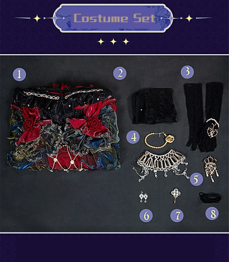 Identity V Mary Bloody Queen False Hope Cosplay Costume Wig Crown