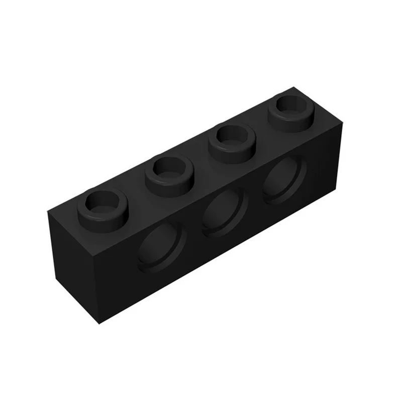 50 pçs 3701 tijolo técnico 1x4 com buraco coleções de tijolos em massa modular gbc brinquedo para moc técnico diy edifícios blocos compatíveis