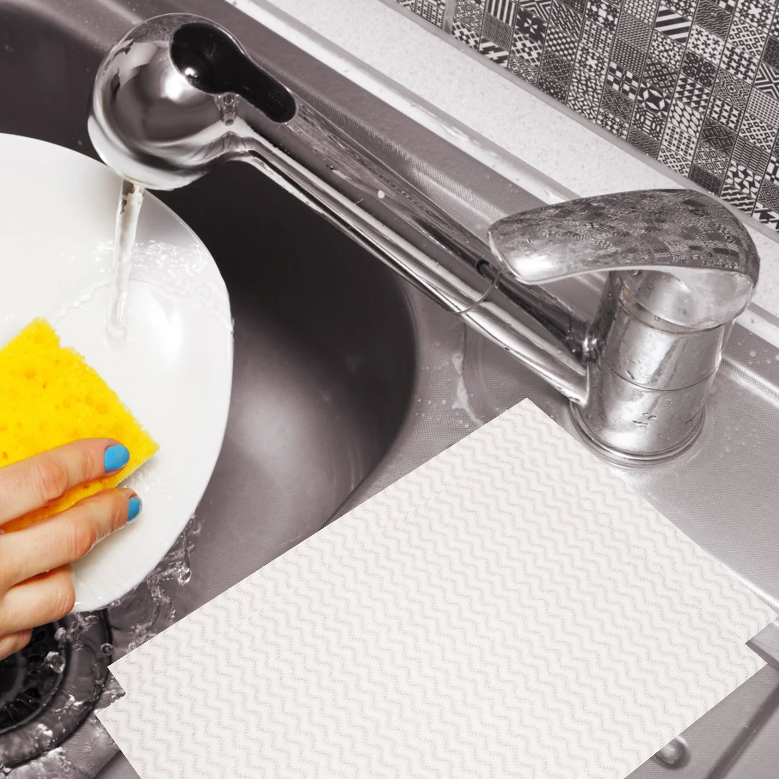 

50pcs /Roll Mutipurpose Handy Wipes Cleaning Wipes Disposable Nonstick Wiping Rags Nonwovens House Cleaning Cloth Kitchen Dish