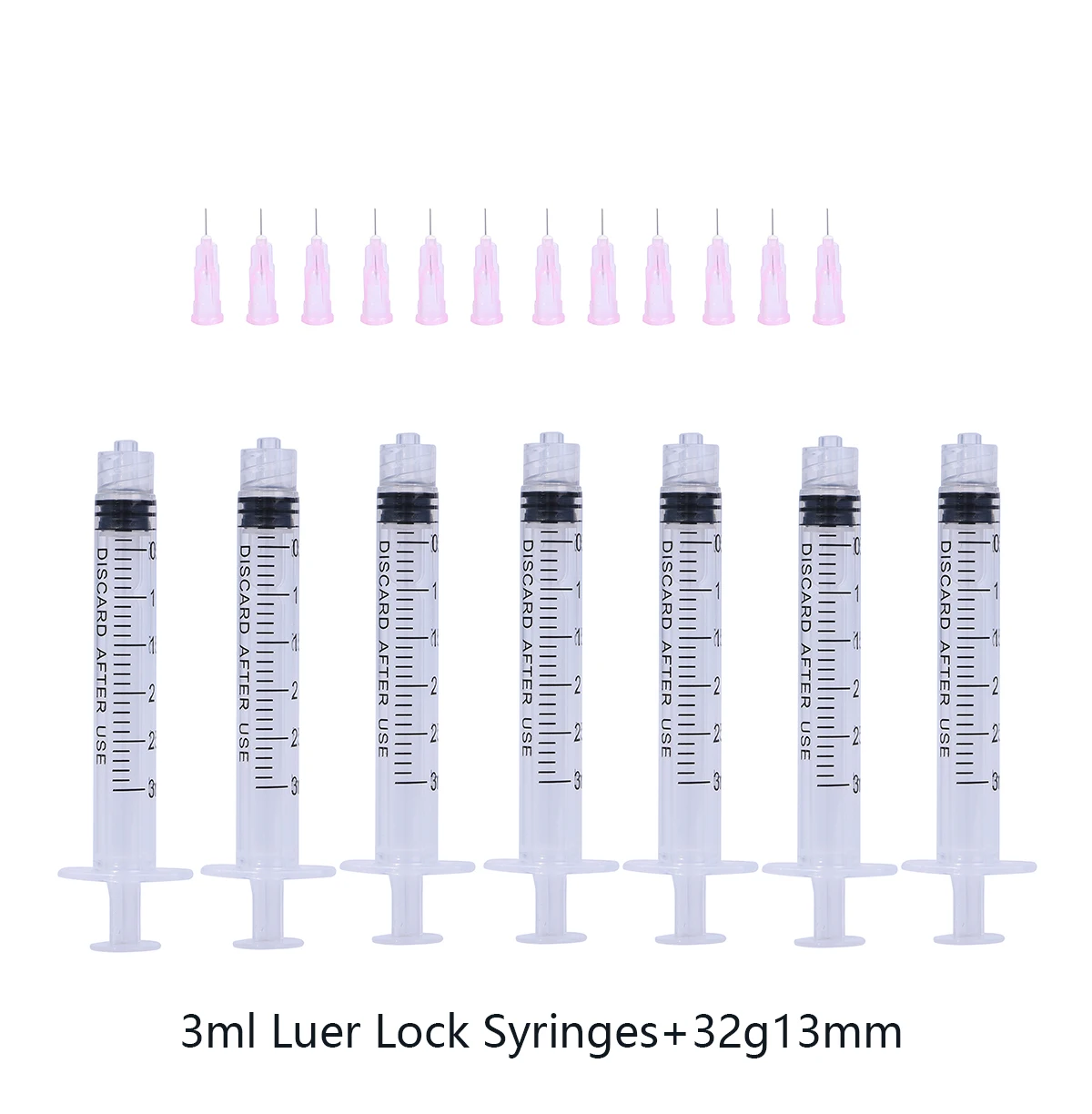 3ML Luer Lock Syringes+29G13MM Needle Injection Tool Disposable Sterile Individually Packed Beauty Painless Small NeedleDispensi