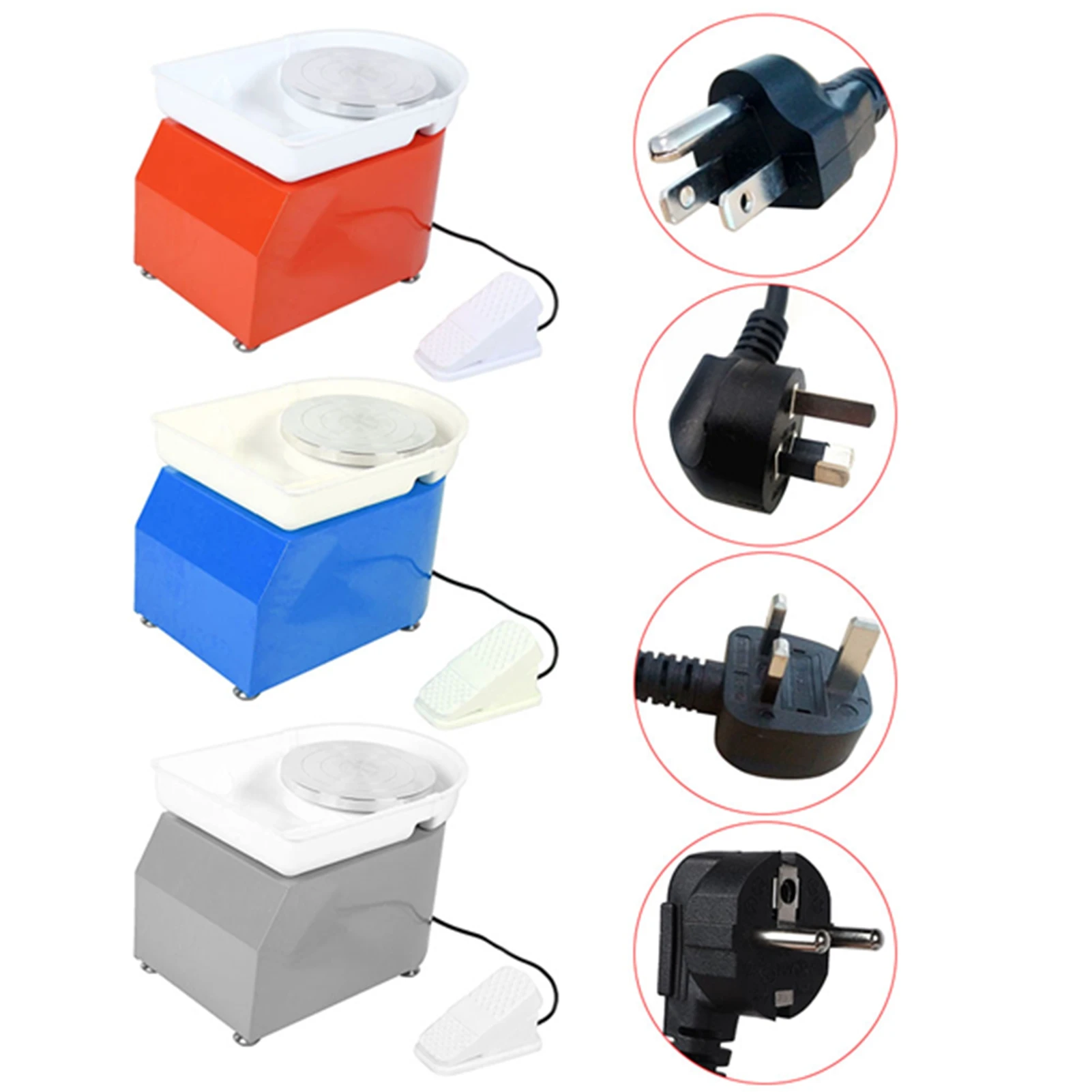 

Aluminum Alloy Electric Pottery Wheel Ceramic Machine Pedal‑Controlled Removable Bowl Ceramic Art Tool Variable Speed Control