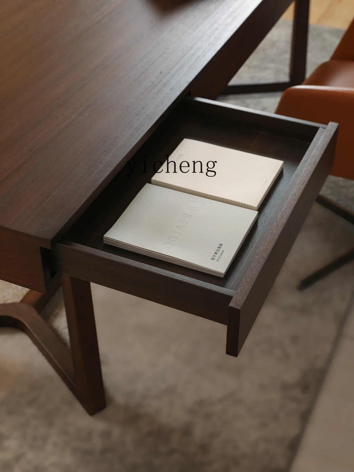 l23 Solid Wood Living Room Large Desk Study Calligraphy Table Light Luxury Modern Workbench