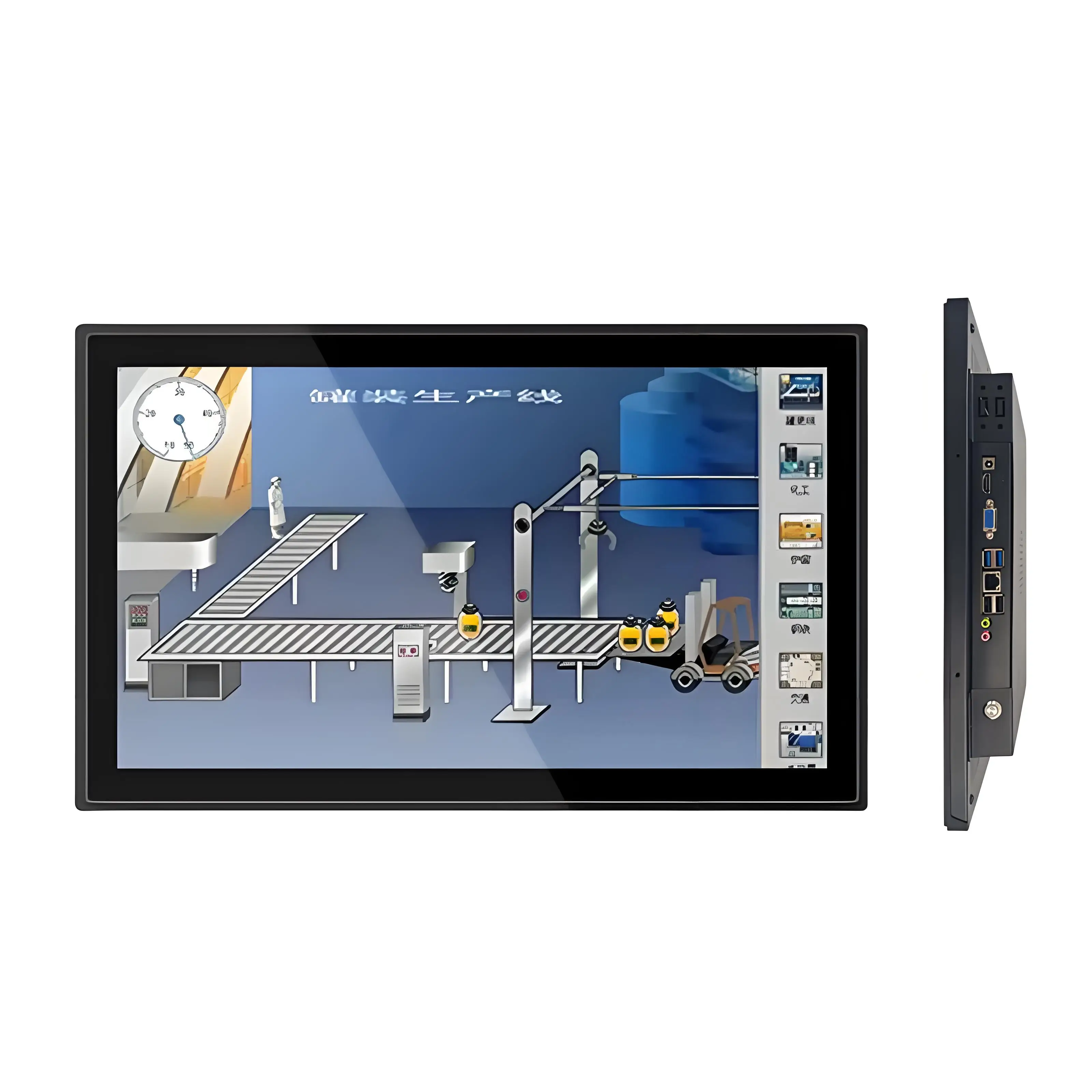 11.6-21.5 Inch FHD Quad Core J1900/I3/I5/I7 10-Point Capacitive Touch Screen Aluminum Alloy Frame All-in-One Panel PC