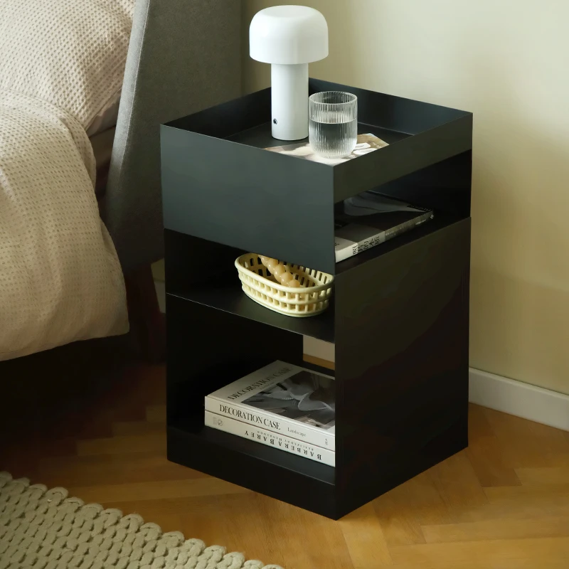 Nordic Sofa Side Tables Movable Side Cabinet Corner Tables Living Room Small Coffee Table Simple Bedroom Shelf Bedside Cabinets