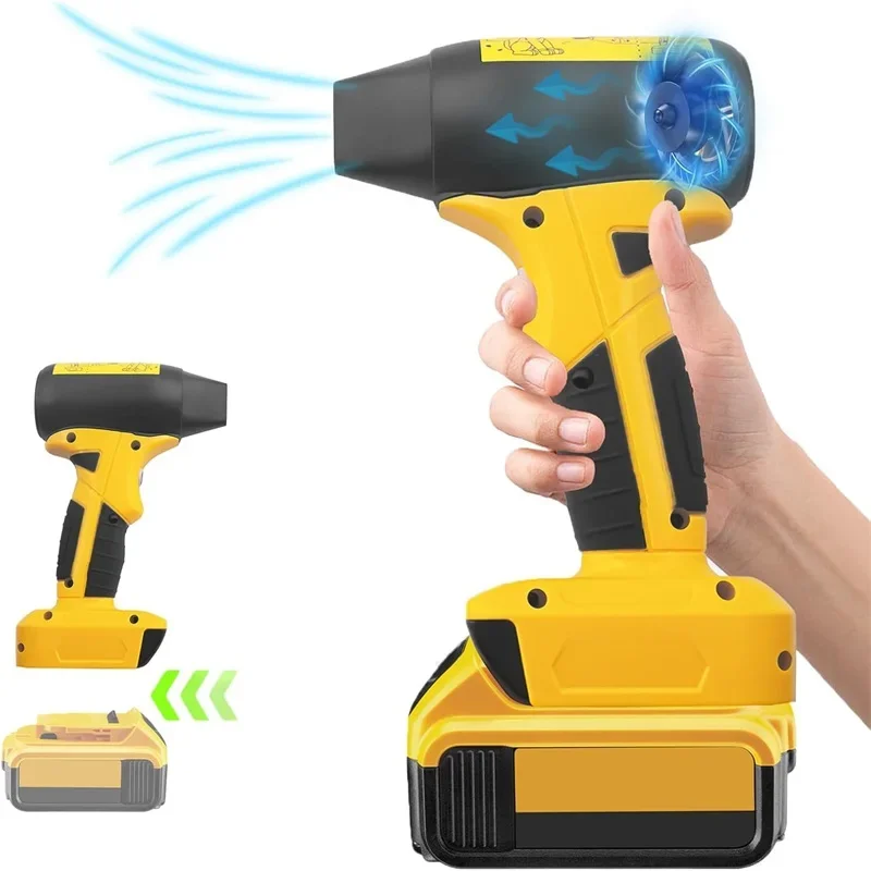 Mini Jet Dry Blower Fan for Dewalt 20V Battery 130000RPM Electric Air Duster 4-Speed  Cordless Jet Fan Blower for Leaf Blower