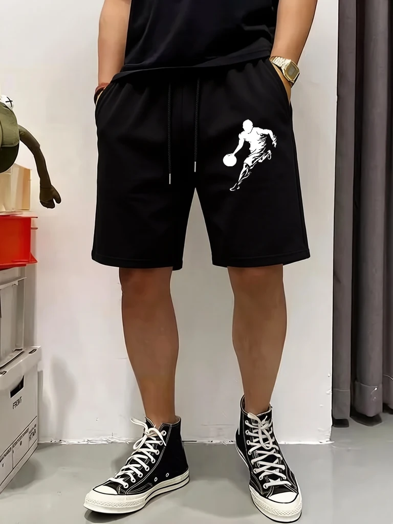 

He Is Currently Playing Basketball Pattern Mens Summer Commute Comfy Pants Sport Running Short Pant Gym Casual Stretch Shorts