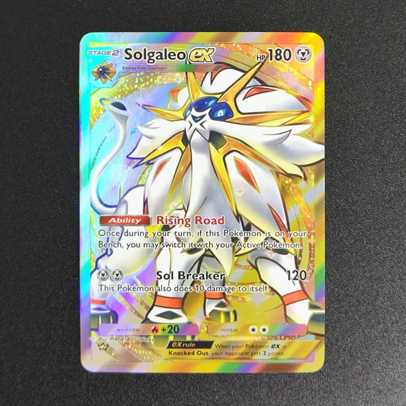 Jeu de poche PTCG BKM, bricolage, Charizard anglais Arceus Mewtwo Solgaleo Mew Pikachu Lunala Dialga EX, jouet de carte Flash de Collection de loisirs
