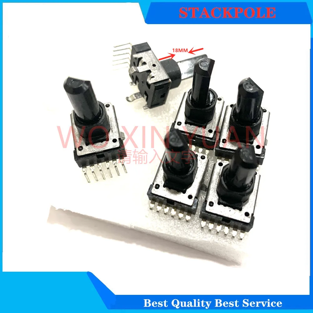 

5PCS RK12 vertical 6-pin rotary potentiometer electronic instrument mixer audio A10K 18MMF